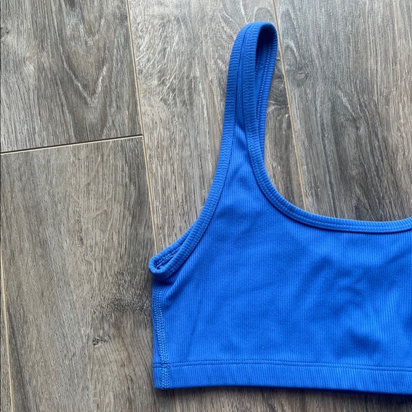 TNA Blue Ribbed Sports Bra - Picture 3 of 5